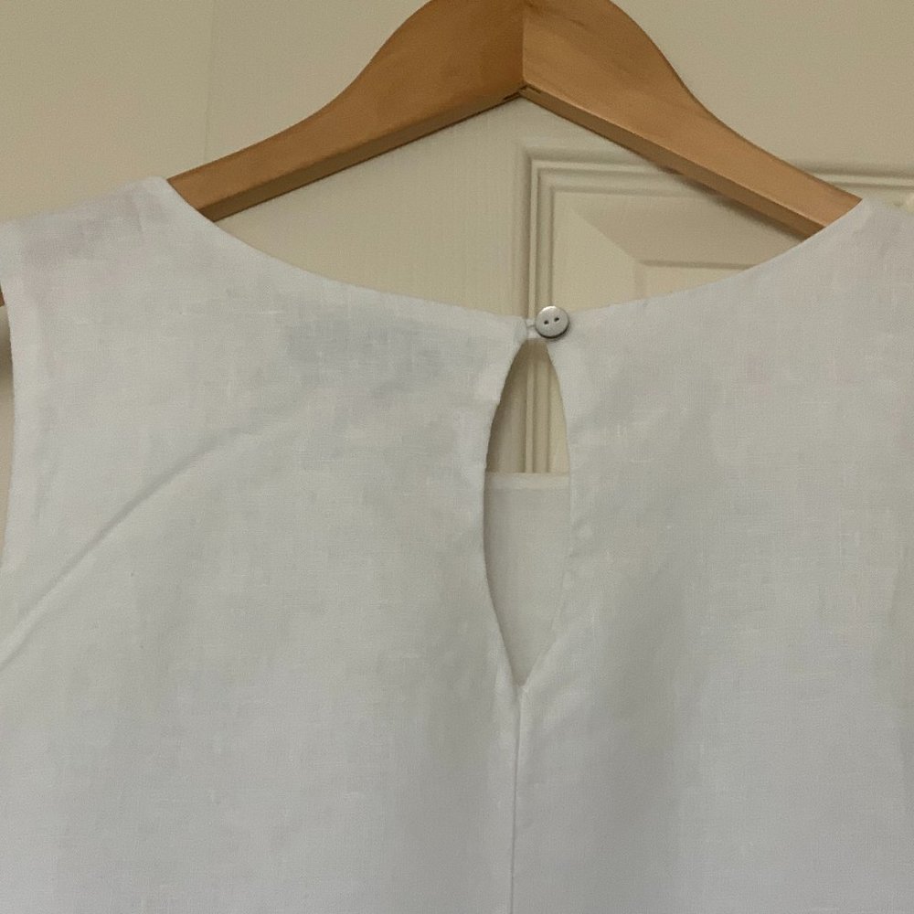 SOLD 🎉2X HP🎉Tommy Bahama Women's Cirque De Palm White Linen Shift Dress Sz XL - Picture 4 of 14